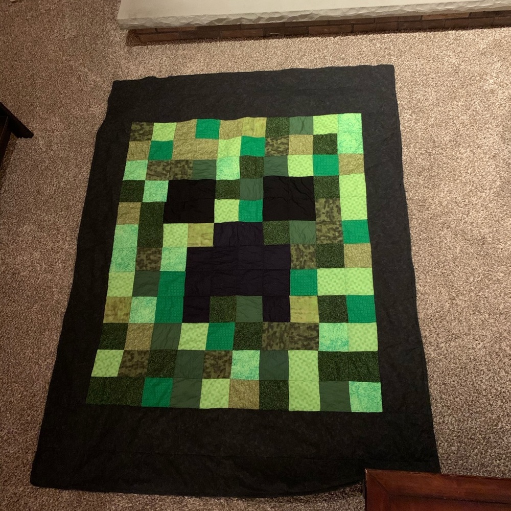 Handmade Minecraft blanket